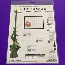 4th & Vine Wine Beer Bottle Labels B15048 Gift Box 8 Sheets/64 Removable