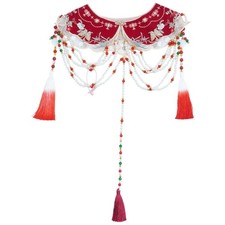 Embroidery Butterfly Yunjian Shawl Pearls Beading Tassels Ancient False Collar