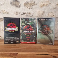 JURASSIC PARK TRILOGIE 1, 2 ET 3 VHS CASSETTE VIDEO TBE VF SPIELBERG RETRO 