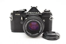 [Exc+3]PENTAX ME SLR 35mm Film Camera Black  SMC PENTAX-M 50mm 1:2 Lens From JP