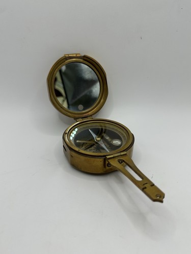 Antique Thomas J Evans, ESQ Solid Brass Briton Compass MKI 1914 London England - 第 2/13 張圖片