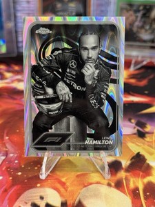 2024 Topps Chrome Formula 1 - F1 Drivers Lewis Hamilton #6 Black & White RayWave