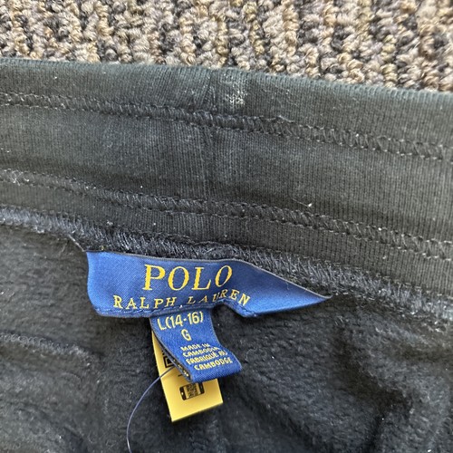 Set of 2 Polo Ralph Lauren Sweatpants L (14-16) Gray and Black Fleece Lined - Picture 5 of 11