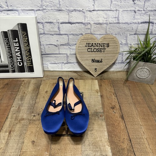 Ballet plano satinado J Crew Zoe Mary Jane nuevo en caja talla 10,5 BT898 - Imagen 11 de 13
