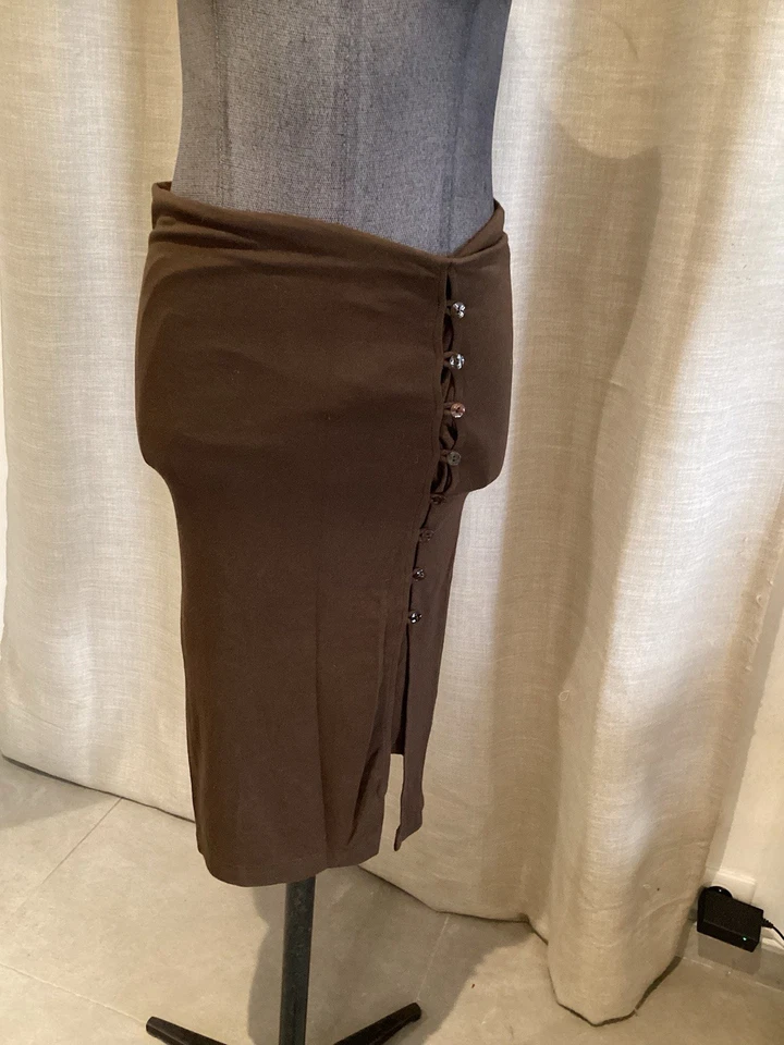 Très Belle Jupe Moulante Marron Plein Sud 36 - Photo 2/4