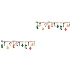  Set of 2 Anniversary Window Decals Decorations Gingerbread House Stickers