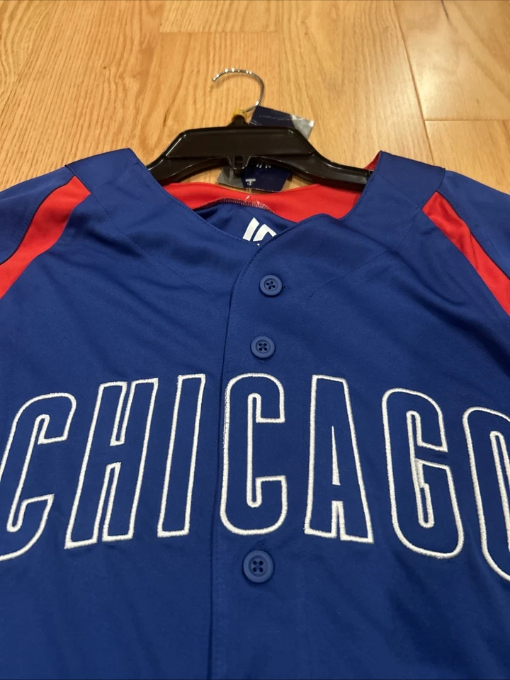 Camiseta deportiva de béisbol Majestic MLB Chicago Cubs azul para hombre talla XL NUEVA CON ETIQUETAS Foto 2 de 4