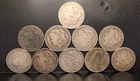 Lot of 10 Morgan Silver Dollars 1878-1901 VG-VF  260420
