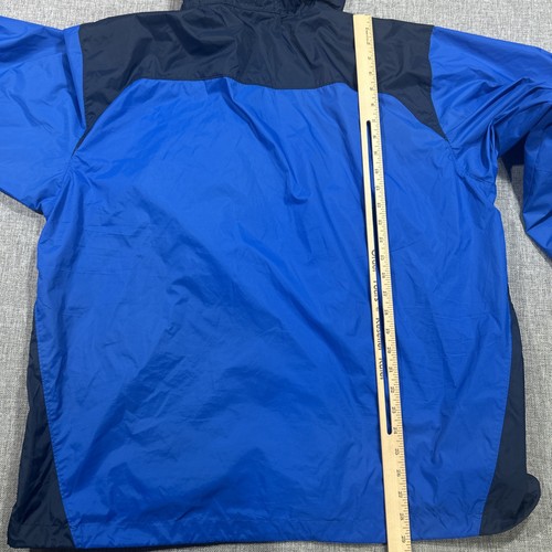 Columbia Omni-Shield Zip Jacket Mens Size XL Hooded Windbreaker Rain Blue - Picture 12 of 14
