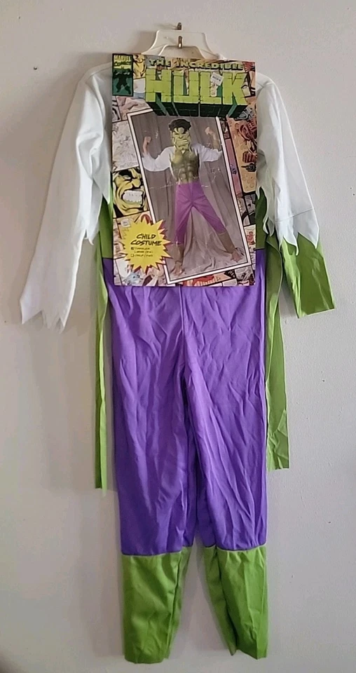 Disfraz de colección 1994 Marvel Hulk niños disfraz Inc traje de una pieza con ma adjunto Foto 2 de 4