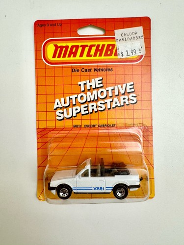 Vintage 1986 Matchbox Escort Cabriolet MB17 White Sealed Nice Condition Macau