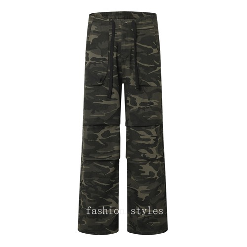 Pantalones informales deportivos rectos de pierna ancha para hombre ropa de trabajo camuflaje primavera/otoño nuevos - Imagen 2 de 13