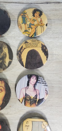 Sonny Cher And Other Miscellaneous Button Pin Collectible Memorabilia - Picture 7 of 11