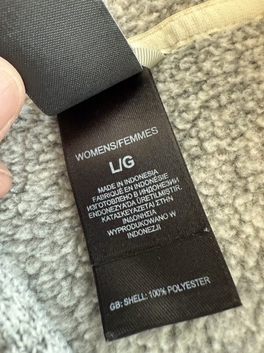 The North Face Women's Sz L Gray Fleece Zip Up Sweater Long Sleeve - Picture 6 of 10