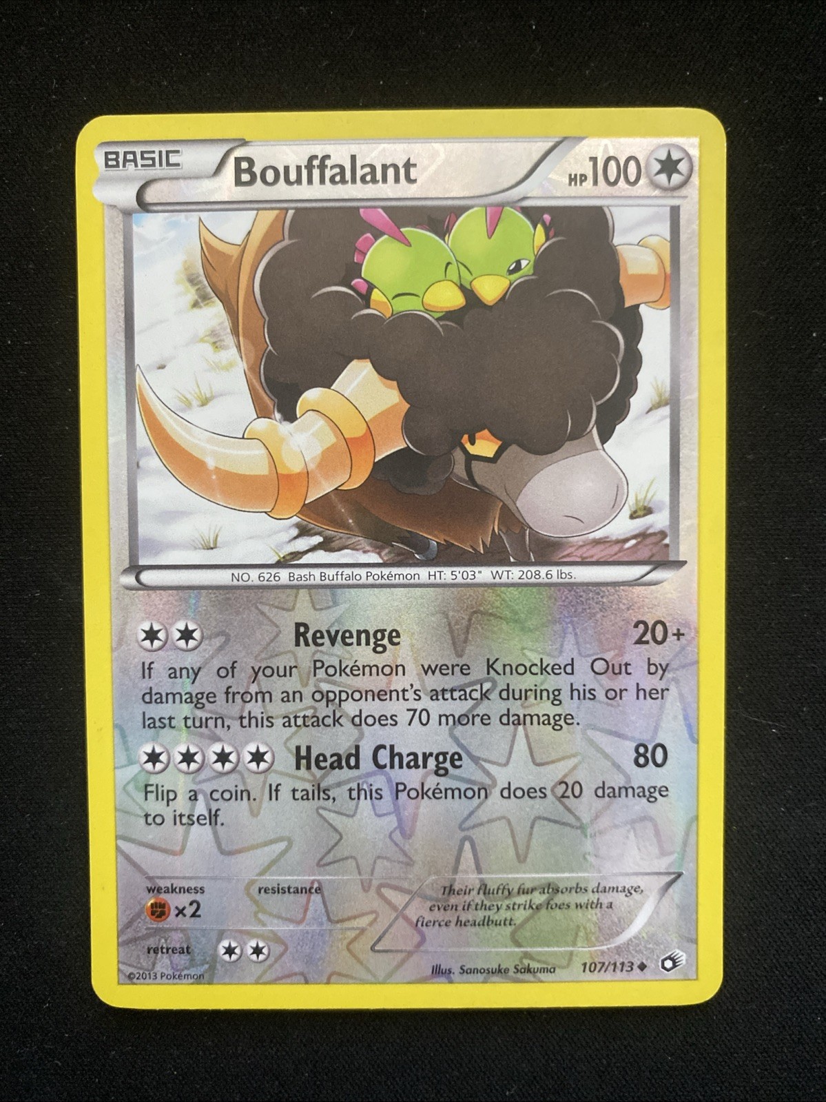 Bouffalant 107/113 Legendary Treasures Reverse Holo