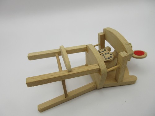 OOAK 1:6 Vtg Wood Artisan MOUSE Feeding Chair Toy Hand Made Miniature Dollhouse - Picture 4 of 10