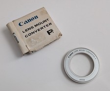 RZADKI Vintage Canon konwerter mocowania obiektywu P z pudełkiem