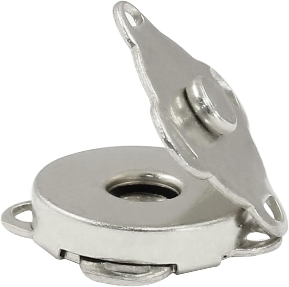 24 Pcs Silver Snap Buttons, Plum Buttons Metal Purse Clasp Closure, Craft Clasp