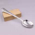 Pure Solid S999 Fine Silver 999 Smooth Soup Spoon Tableware 54-55g 6.3in