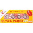 Tunnock's Milk Chocolate Tea Cakes 240g, 10 Cake Biscuit Topped with Marshmallow