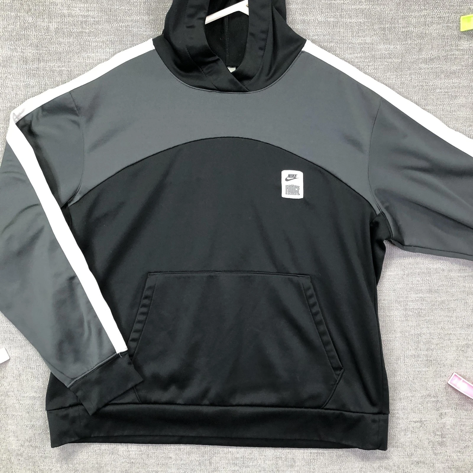 Nike Therma-FIT Hoodie Mens XL Black Force Pullover Fleece Sweatshirt Kangaroo