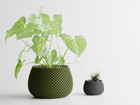 Modern Ribbed Planter Vase Series6 3D Printed | Elegant Modern Home Decor