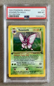PSA 8 NM MT Pokemon Venomoth 13 Holo 1st Edition Jungle 1999 Rare Low Pop Chase