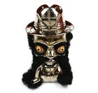 Traditional Bolivian Nickel Plated  Morenada  Dance Mask, Handmade in Bolivia