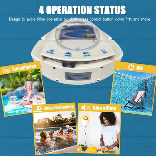 IC ICLOVER Pool Alarm with Remote Receiver, Immersion Drown Monitor System, Pool - Picture 4 of 9