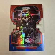 Paul George Red White Blue Prizm 2021-22 Panini Prizm Basketball #220 Mint