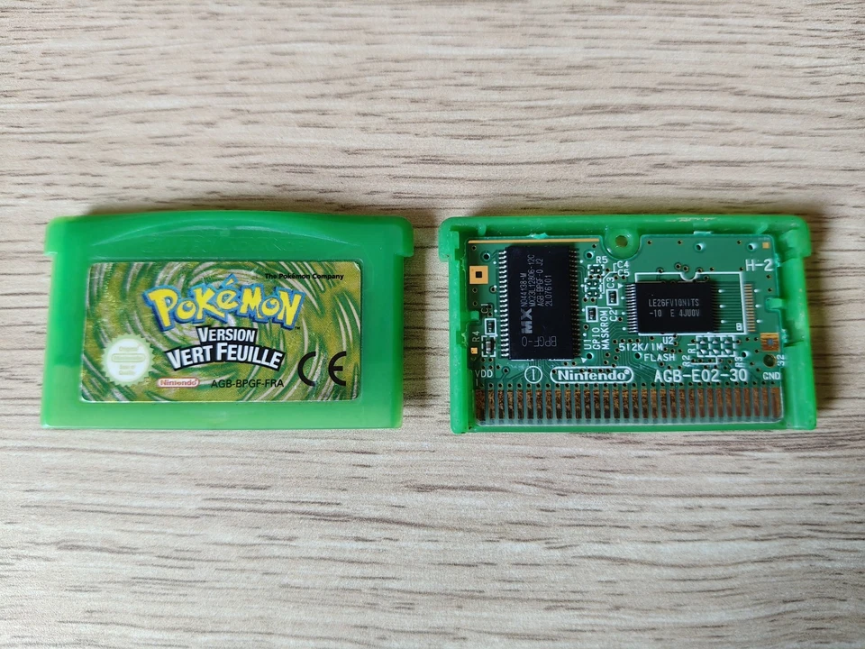 Pokémon Version Vert Feuille - Nintendo Game Boy Advance PAL FR - Authentique - Photo 4/4