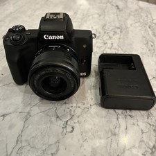 Canon EOS M50 24.1MP Mirrorless Camera - Black (With 15-45mm STM Lens)