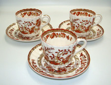 Spode Indian Tree 3 Cups  Saucers