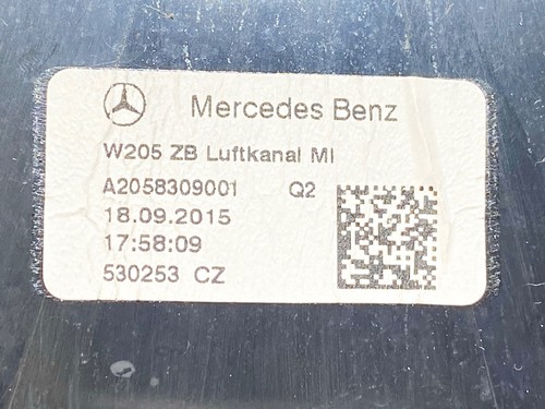 15-21 MERCEDES-BENZ C300 W205 PANEL DE TABLERO CENTRO VENTILACIÓN CANAL CONDUCTO TUBO OEM - Imagen 3 de 3