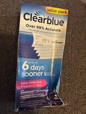 Clearblue Early Detection Pregnancy Test, 5 Count Exp: 08/27 DAMAGED BOX