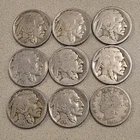 Lot Of 9 Buffalo And V Nickels US