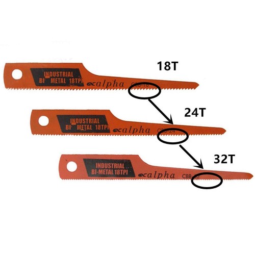 18T Reciprocating Saw Blade Set, Air Saw Hacksaw Blades Tools for Metal, Wood... - Picture 3 of 4