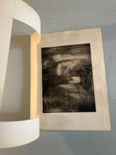 Very Beautiful Engraving 1960 Surreal to Identify Scenery Art Antique Surrealism - Picture 3 of 7