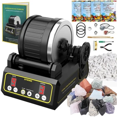 Profi Rock Tumbler Set, Hobby Rocks Polierer für Kinder und Erwachsene, MINT SC - Bild 1 von 4