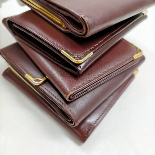 Cartier Wallet Card Case 5 set Bordeaux Leather 2754691 - Imagen 3 de 11