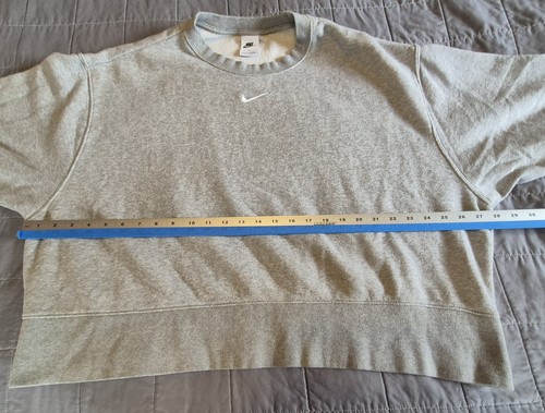 Nike Sweatshirt Mens 1X Crewneck Pullover Swoosh DR6247-063 Cotton Blend - Picture 4 of 12