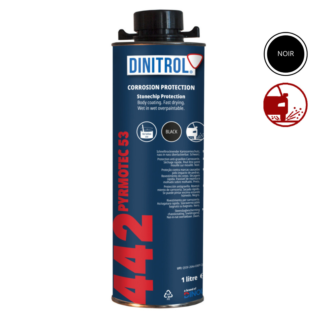 Anti gravillon voiture Dinitrol D-442 noir protection carrosserie et bas de caisse