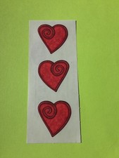 Vintage Creative Memories hearts Sticker Strip