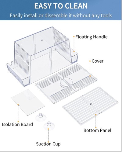 Lightweight Fish Breeding Tank with Floating Design - Ideal for Betta and Guppy - Picture 9 of 9