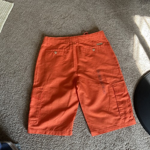 Sean John Cargo NWTv Men's Size 34 Linen Cotton Shorts Orange See Note Defect - Picture 5 of 7