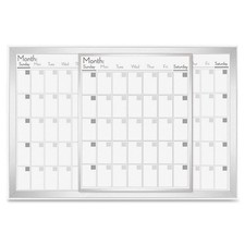 Lorell LLR52503 Magnetic Dry-erase Calendar Board 36x24 Frost