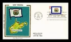 Dr Jim Stamps Colorano Silk Cachet 1976 West Virginia State Flag First Day Cover