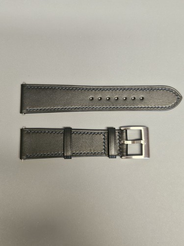 Neues handgefertigtes 21 mm Kalbsleder Uhrenarmband mitternachtsblau