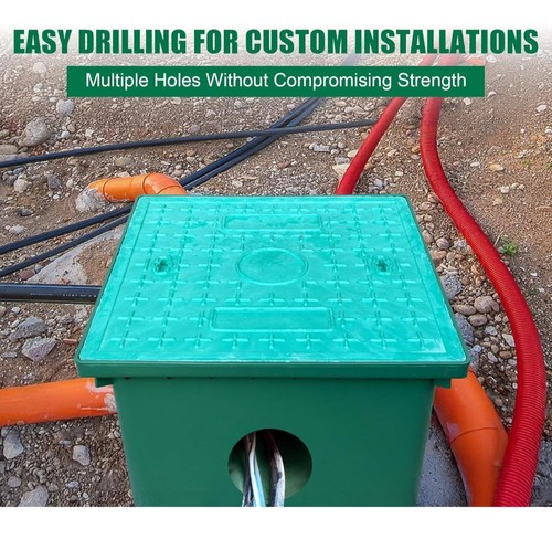 Natotela Underground Splice Box W/FRP Inspection Cover 12.5x12.5x14.3in Deep... - Picture 11 of 11