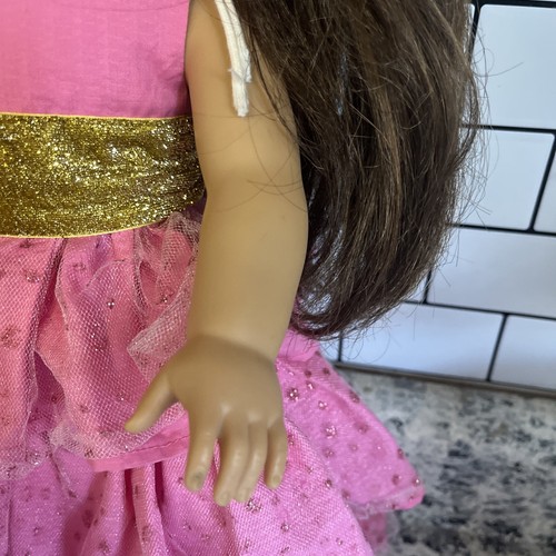 BAMBOLA BAMBINA AMERICANA PROPRIO COME TE, CAPELLI CASTANO SCURO, OCCHI BLU - Foto 4 di 11
